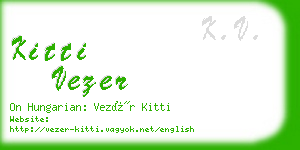 kitti vezer business card